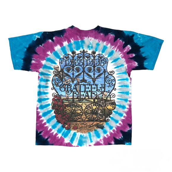 vintage 1995 the grateful dead tie dye 30 years liquid blue t shirt - Picture 3 of 10